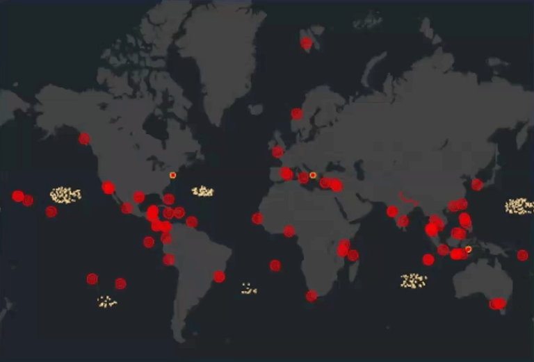 OpenOceans Global plastic pollution outbreak map