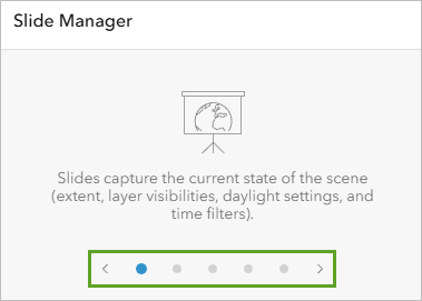 The words slide manager in black text above a drawing of a presentation screen