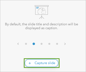The words capture slide in a white button surrounded in a green square