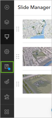 A snippet of a slide manager popup box