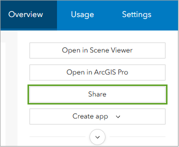 The word overview in white text selected with the word share in a green box