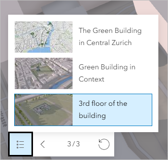 A white popup box with 3rd floor of the building highlighted in blue