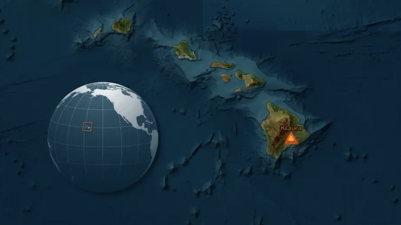 A digital illustration of the Hawaiian islands