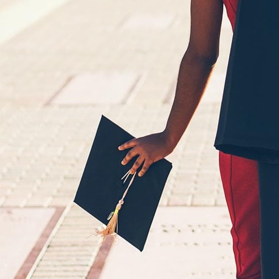 A closeup of a ,graduation cap