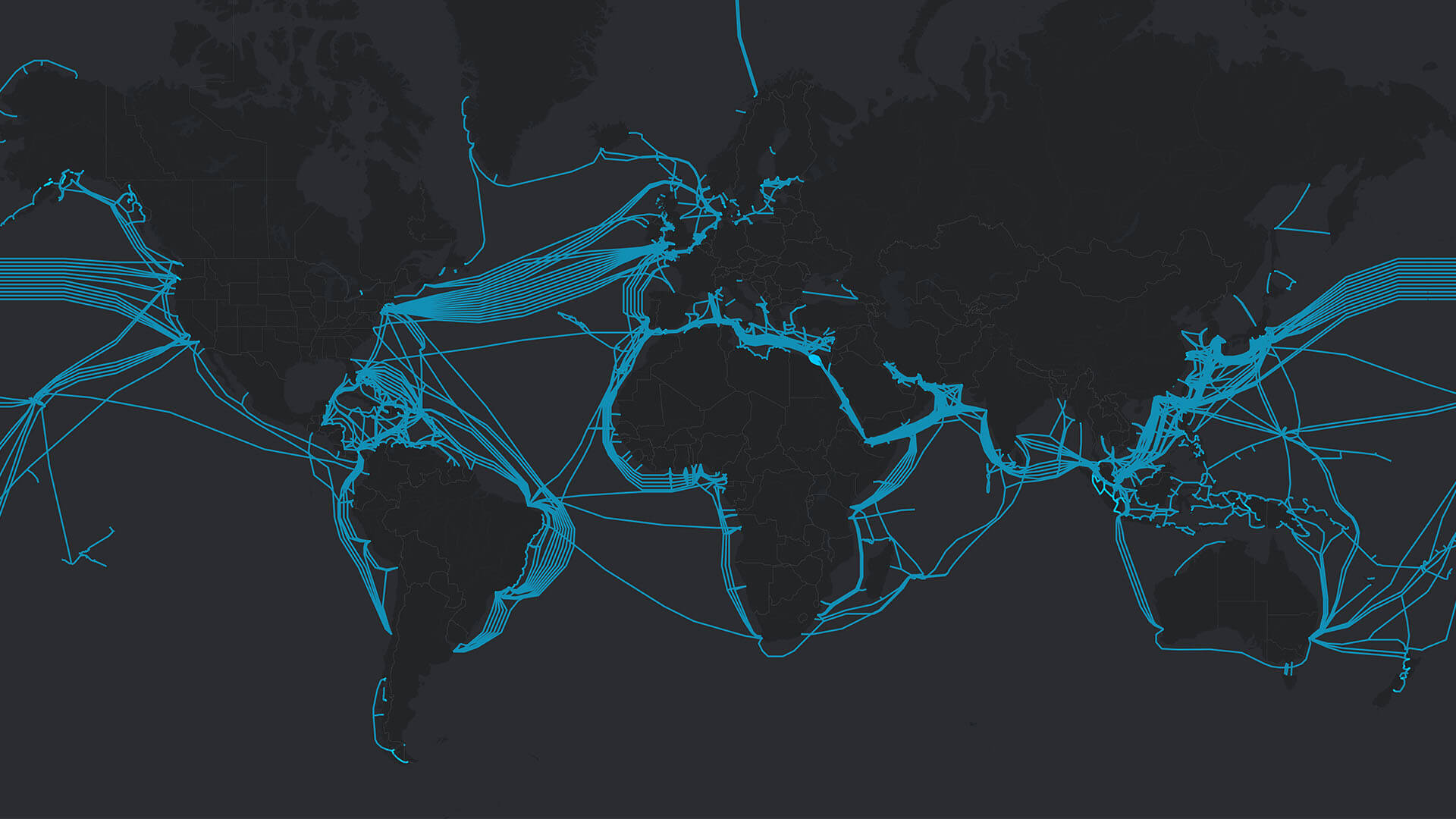 A world map signifies with glowing trade lines indicates emerging markets