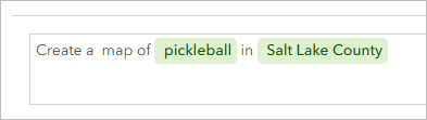 The sentence create a map of pickleball in Salt Lake County