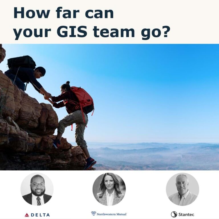 Mountain climbers helping one another like a GIS team helps the organization