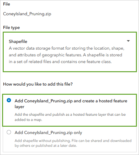 An open window for files with black text outlined in a green square