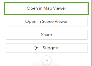 The open in map viewer option highlighted in a green square