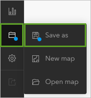 The save as option with a floppy disk icon