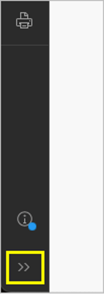 A dark contents toolbar in Map Viewer