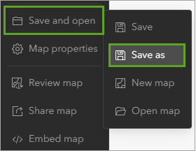 The words save as highlighted in a green box