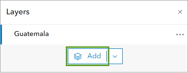 A layers panel open in Map Viewer