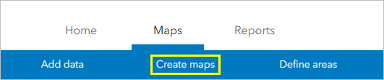 The words create maps highlighted in a yellow box