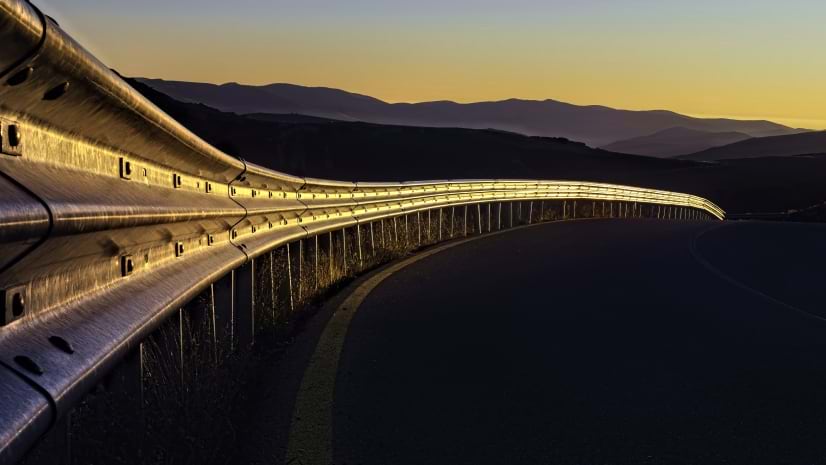 A curved guardrail implies value in geospatial data for AI work