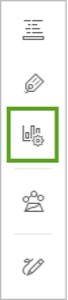 The configure charts button in ArcGIS Online showing a chart and gear icon