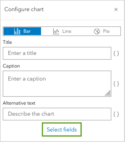 A configure chart window open in Map Viewer