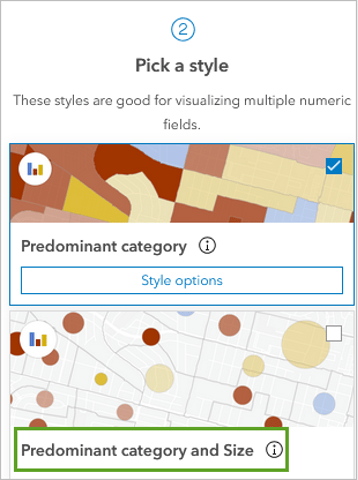 The pick a style box in Map Viewer