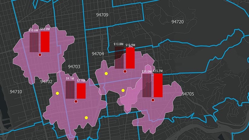 Analyzing sales projections by location and drive time Analyzing sales projections by location and drive time
