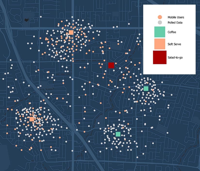 Tracking foot traffic from mobile app users