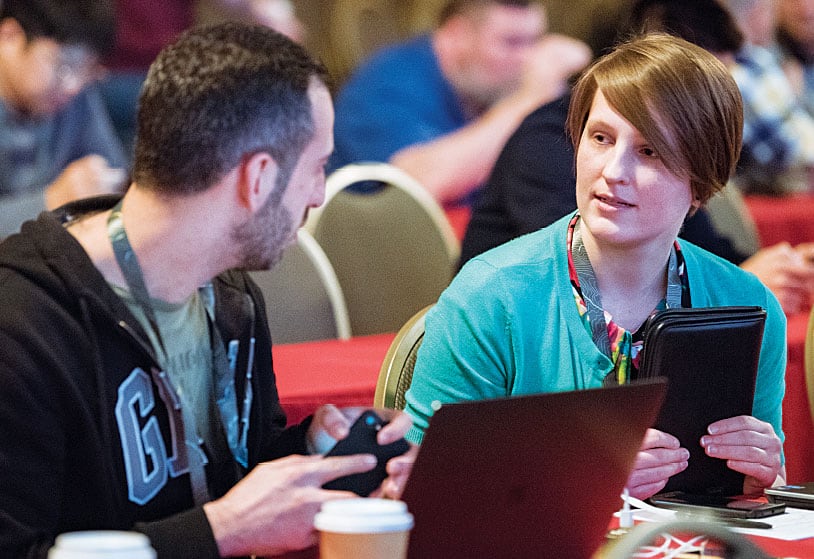 Audience members at the 2018 Esri Developer Summit