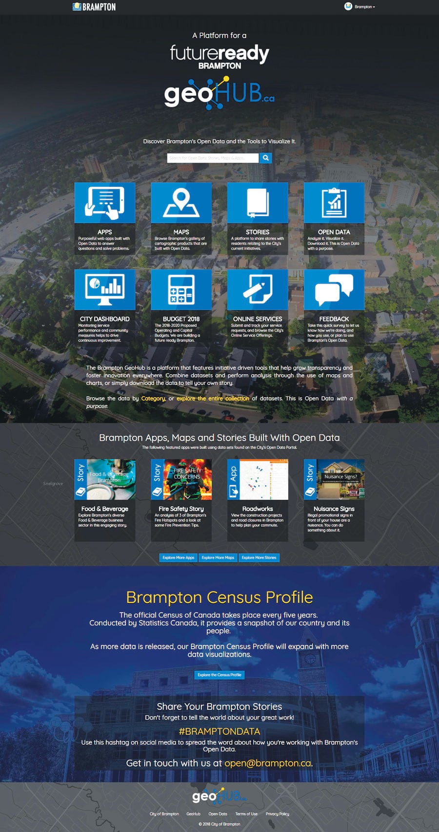 The City of Brampton’s GeoHub The City of Brampton’s GeoHub