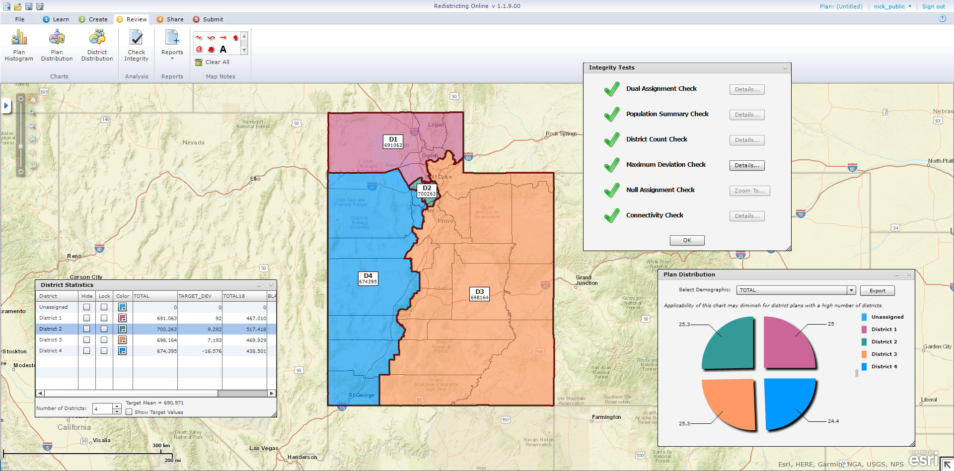 Utah used the Esri Redistricting app