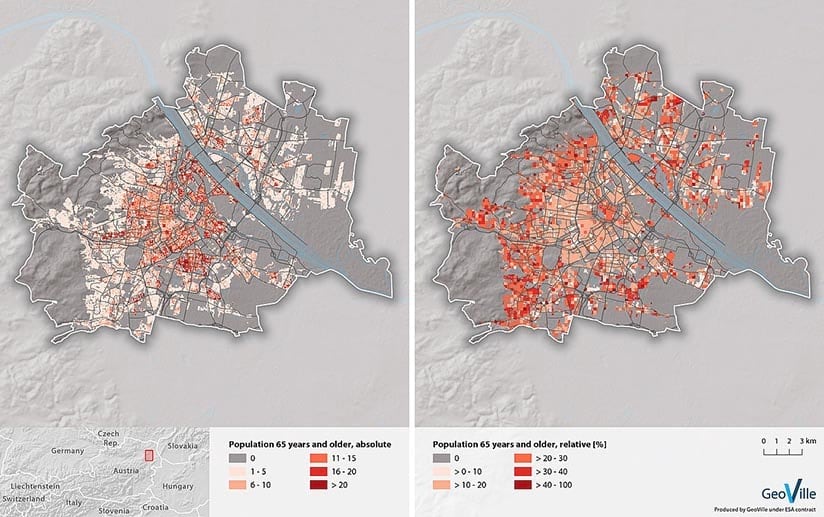 Mapping shifts in the elder population