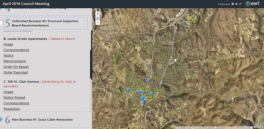 City Council Agendas Morph into Story Maps City Council Agendas Morph into Story Maps