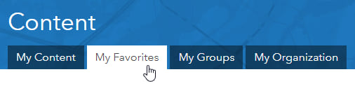 Use Favorites to Organize Your ArcGIS Online Life