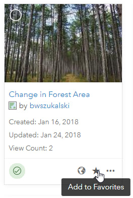 Use Favorites to Organize Your ArcGIS Online Life