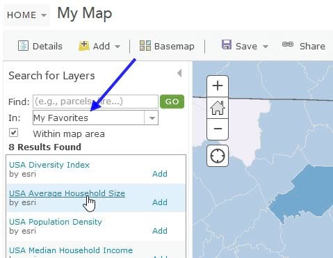 Use Favorites to Organize Your ArcGIS Online Life