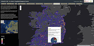 This map shows how residents of Irish communities rated their own health.