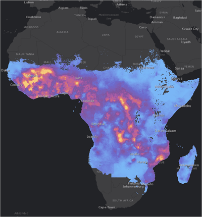 Visualize Malaria Rates in Africa