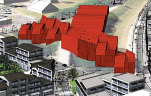 One of Christine Wacta’s students at Savannah College of Art and Design used Esri CityEngine to create a 3D model of a jazz history museum and train station for Savannah. (Image courtesy of professor Christine Wacta/Savannah College of Art and Design.) One of Christine Wacta’s students at Savannah College of Art and Design used Esri CityEngine to create a 3D model of a jazz history museum and train station for Savannah. (Image courtesy of professor Christine Wacta/Savannah College of Art and Design.)