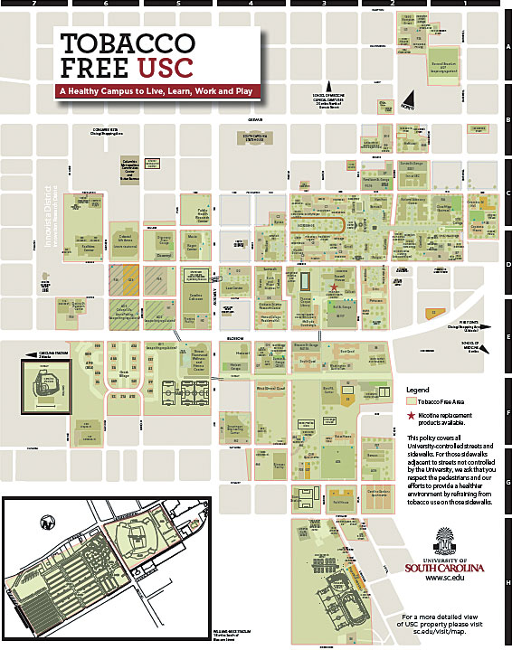 u of sc campus map Evaluating Tobacco Use On A Tobacco Free Campus u of sc campus map