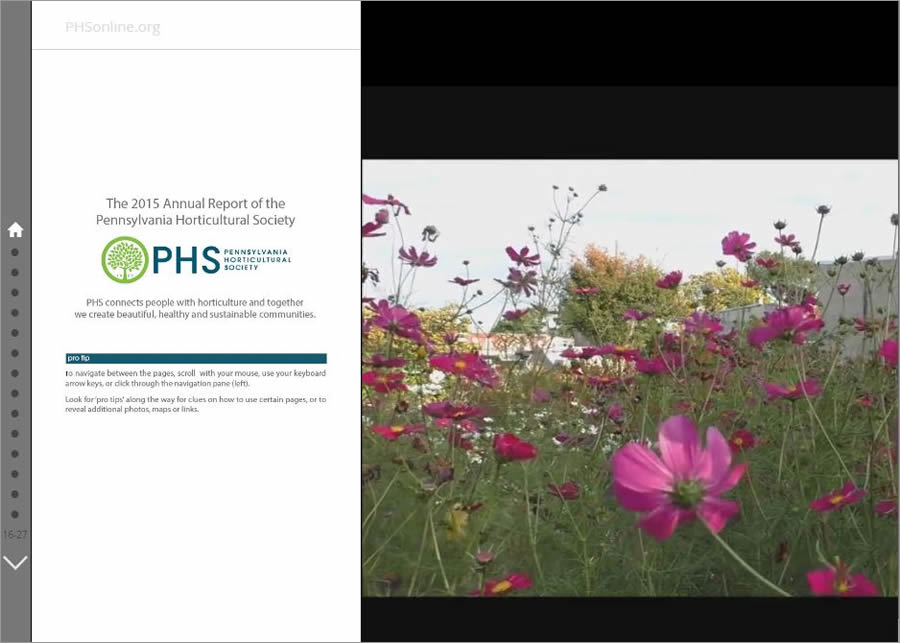 The Pennsylvania Horticultural Society, the 2016 Storytelling with Maps Contest grand prize winner, turned an annual report into a story map. The Pennsylvania Horticultural Society, the 2016 Storytelling with Maps Contest grand prize winner, turned an annual report into a story map.