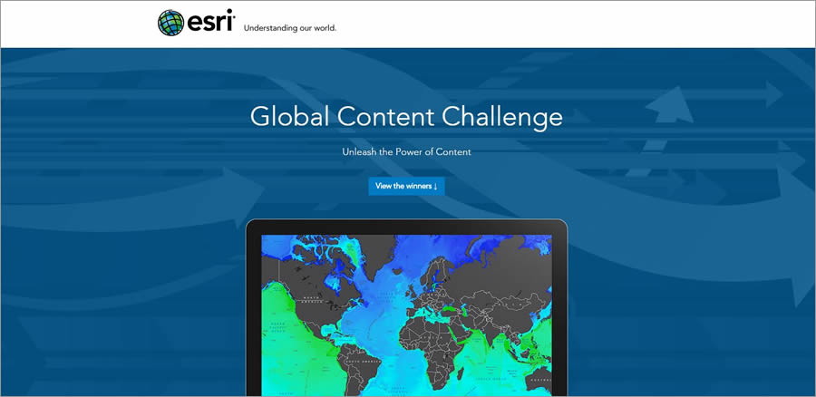 Esri sponsored the Global Content Challenge to introduce students to the Living Atlas of the World content and sharpen their GIS skills. Esri sponsored the Global Content Challenge to introduce students to the Living Atlas of the World content and sharpen their GIS skills.