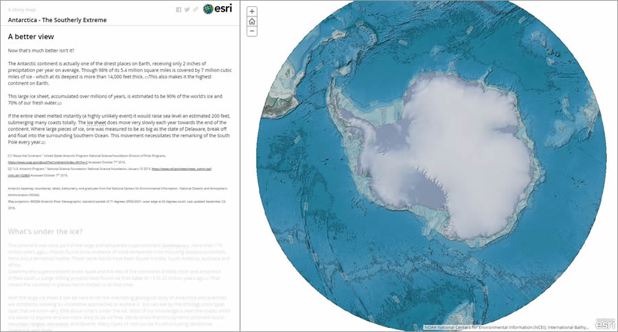 Alicea Zelesny's story map includes interesting facts about the continent of Antarctica.