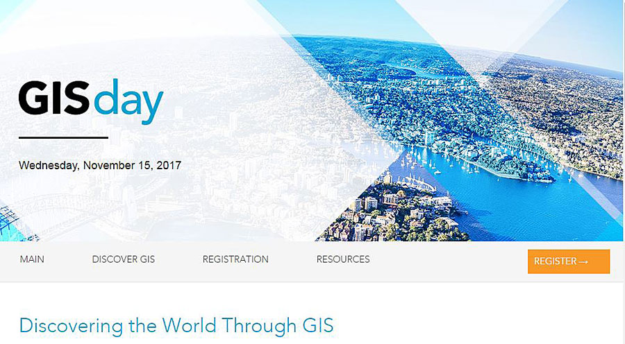 GISday.com includes a map that shows the locations of workshops and other events around the world, along with resources you need to host your own celebration.