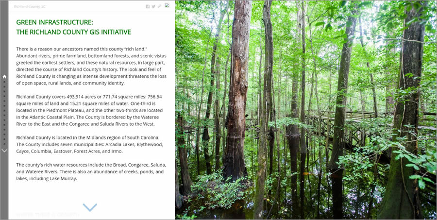 Flooding in South Carolina prompted Richland County to create a green infrastructure plan. Flooding in South Carolina prompted Richland County to create a green infrastructure plan.