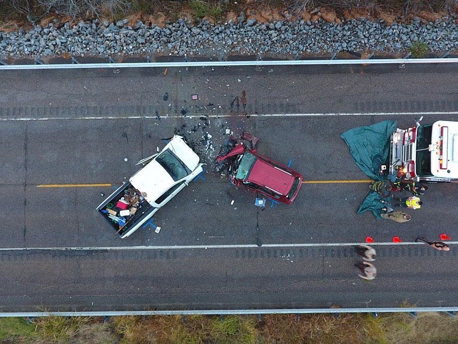 OHP plans to dispatch drones to capture imagery of traffic accident scenes, which would reduce the amount of time roads are closed due to investigations. OHP plans to dispatch drones to capture imagery of traffic accident scenes, which would reduce the amount of time roads are closed due to investigations.