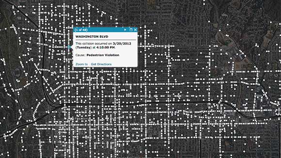 A quick mashup of traffic accident locations