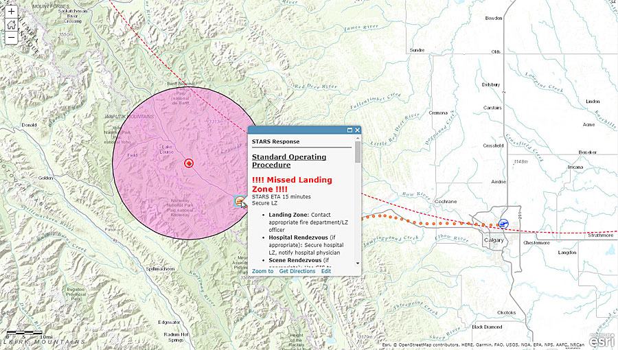 ELC uses ArcGIS GeoEvent Server to provide dynamic SOPs on a map.