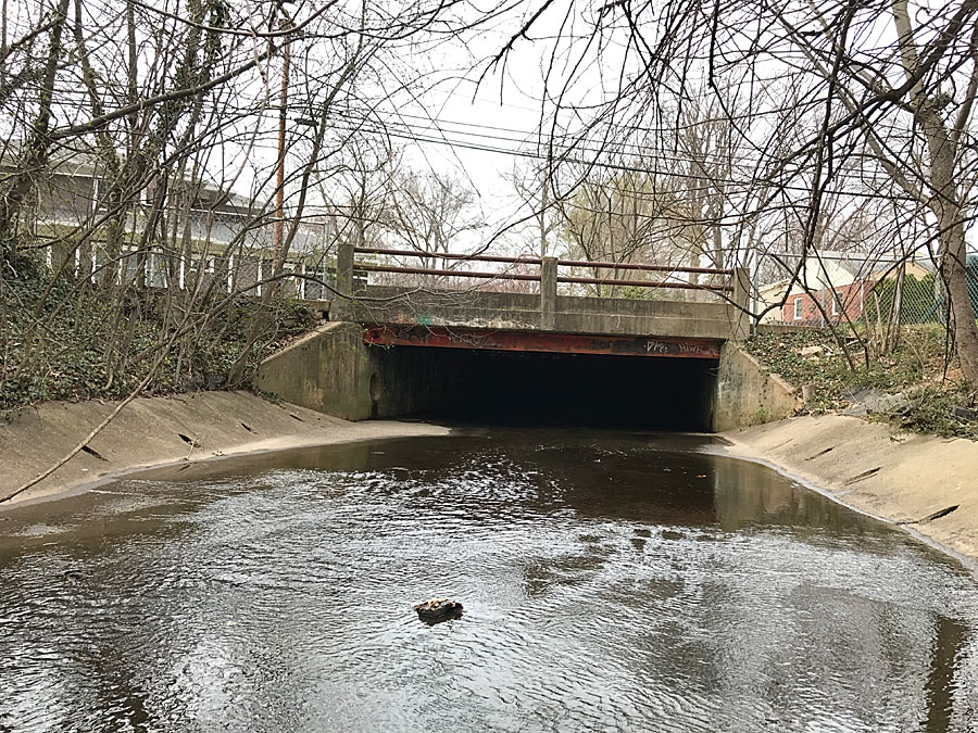 The city is charged with collecting information about bridges in Falls Church. Photo by Andrew Peters. The city is charged with collecting information about bridges in Falls Church. Photo by Andrew Peters.