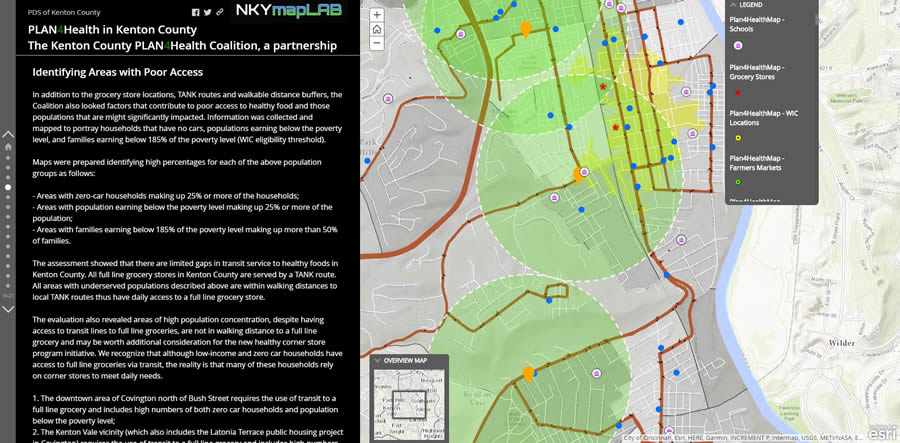 The green circular areas on this map represent a half-mile radius service area for stores selected to participate in the Healthy Corner Store initiative. These stores were selected based on a number of factors including history of community involvement, no code violations, and being current on taxes along with the ability to fill the gaps in access to fresh and healthy foods.