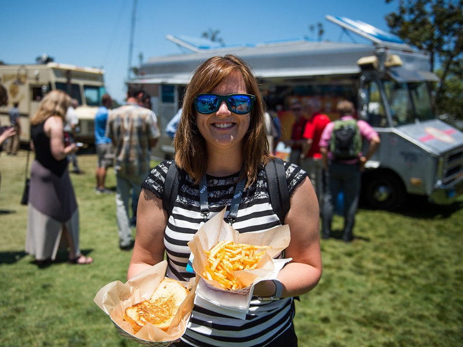 Fare such as sandwiches and fries will be served by the food trucks parked near the San Diego Convention Center.