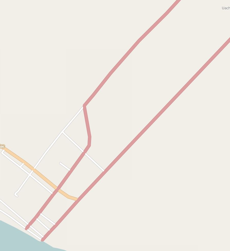 A map of the city of Quelimane, Mozambique, Africa, in OpenStreetMap before students from Texas Tech, George Washington, and West Virginia universities began adding features to it. © OpenStreetMap contributors