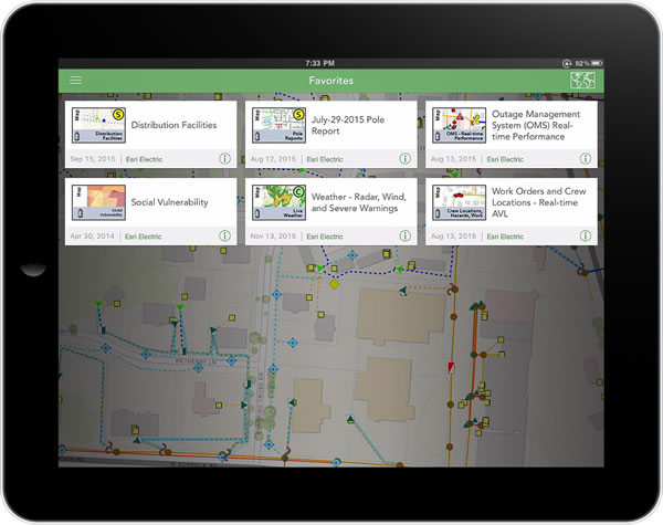Managers can call up information such as work orders, crew locations or even weather reports on their mobile devices when they are out in the field. Managers can call up information such as work orders, crew locations or even weather reports on their mobile devices when they are out in the field.