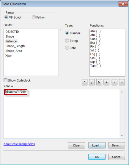 The expression used in the Field Calculator will produce a set of transparency values that range from zero or nearly zero to 100.